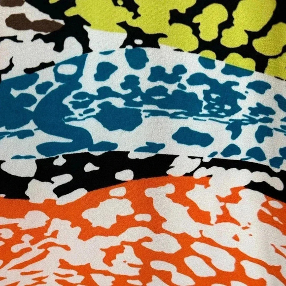 BCBGMAXAZRIA Y2K Daly Multicolor Leopard Wrap Dress Women’s Size XS - Picture 8 of 12